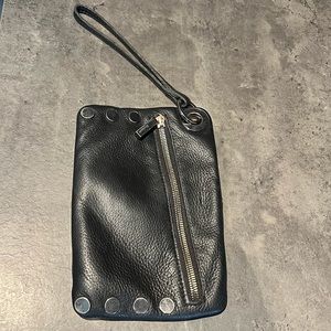 Hammitt Nash small clutch/wristlet, black and gunmetal